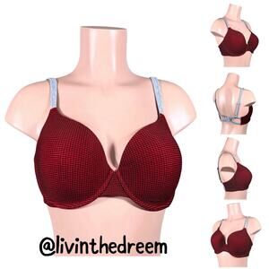 VICTORIAS SECRET LINED PERFECT COVERAGE BRA 36DD